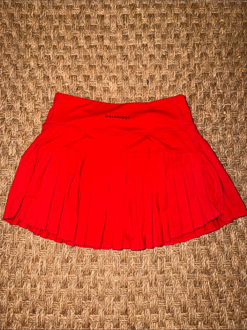 Goldhinge Red Pleated Athletic Skirt Size S - Picture 4 of 5